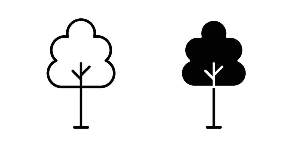Tree icon Illustration set. Vector Eps10 for apps 스톡 일러스트