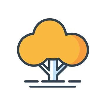 Tree icon illustration. Simple and colorful tree icon illustration represen.. Stock Illustration