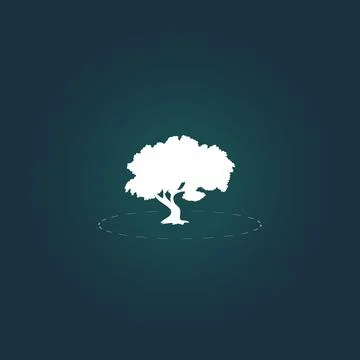 Tree icon. isolated vector white icon. Stock Illustration