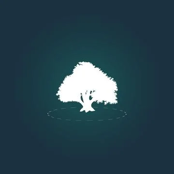 Tree icon. isolated vector white icon. Stock Illustration