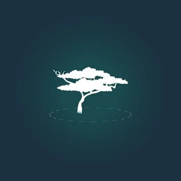Tree icon. isolated vector white icon. Illustrazione stock