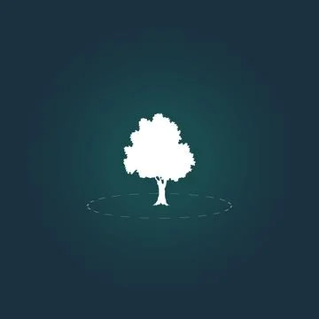 Tree icon. isolated vector white icon. Stock Illustration