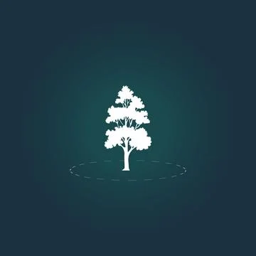 Tree icon. isolated vector white icon. Stock Illustration