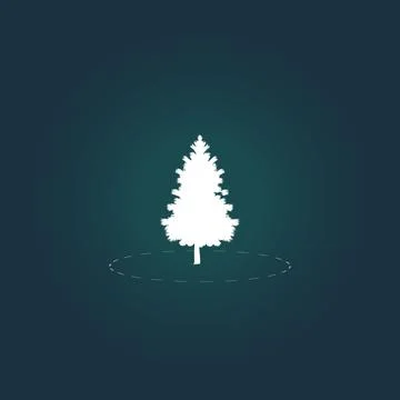Tree icon. isolated vector white icon. Illustrazione stock