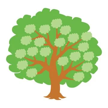 Tree icon isolated on white background. A large tree that is lush Stock Illustration