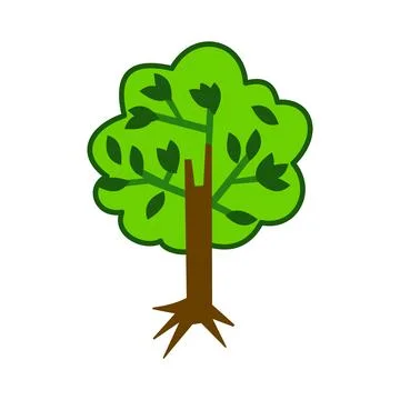 Tree icon isolated on white background for your web Stock Illustration