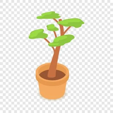 Tree icon, isometric 3d style Illustrazione stock