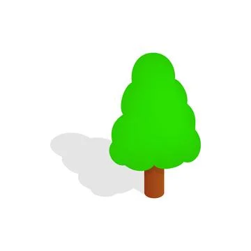 Tree icon, isometric 3d style Stock Illustration