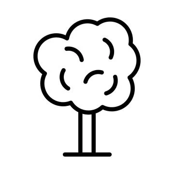 Tree icon line isolated on white background. Black flat thin icon on modern.. Stock Illustration