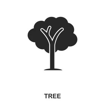 Tree icon. Line style icon design. UI. Illustration of tree icon. Pictogram Illustrazione stock