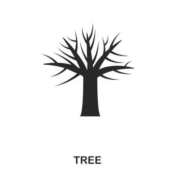 Tree icon. Line style icon design. UI. Illustration of tree icon. Pictogram Stock Illustration