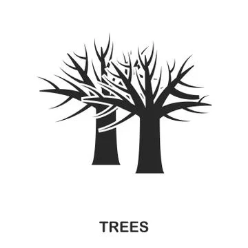 Tree icon. Line style icon design. UI. Illustration of tree icon. Pictogram Stock Illustration