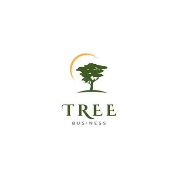 Tree icon logo design inspiration Stock Illustration