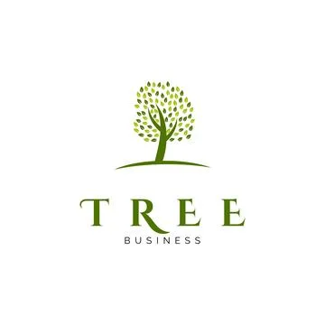 Tree icon logo design inspiration Stock Illustration