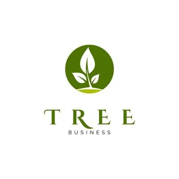 Tree Icon Logo Design Template Stock Illustration