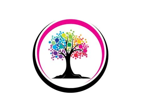 Tree icon logo template vector Stock Illustration