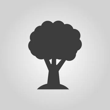The tree icon. Nature symbol. Flat Stock Illustration