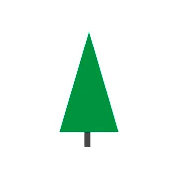 Tree icon. Nature symbol in flat design. Green forest plants Stock Illustration
