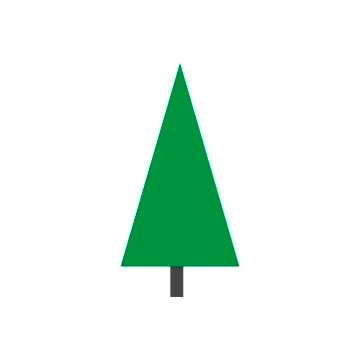 Tree icon. Nature symbol in flat design. Green forest plants Stock Illustration