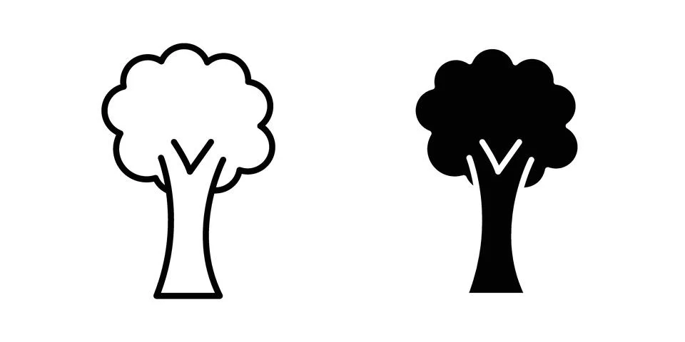 Tree icon or illustration vector symbols Stock Illustration