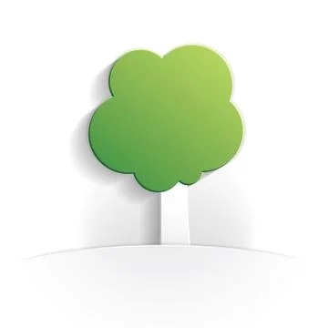 Tree icon paper Stock Illustration