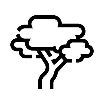 Tree icon representing nature and environmental conservation Stock Illustration