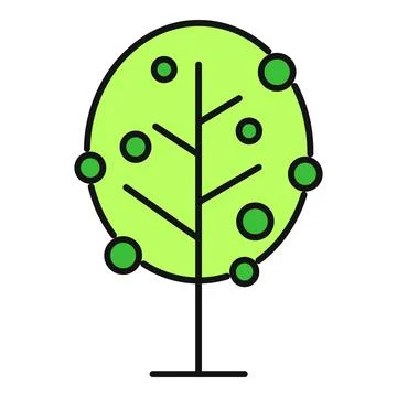Tree icon representing nature, ecology, and environmental growth Illustrazione stock