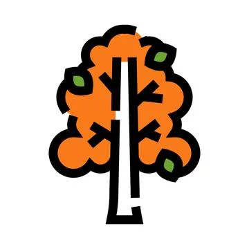 Tree icon representing nature ecology and environment Stock Illustration