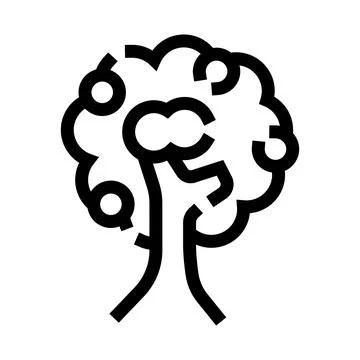 Tree icon representing nature environment and growth Stock Illustration