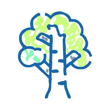 Tree icon representing nature environment and sustainability Stock Illustration