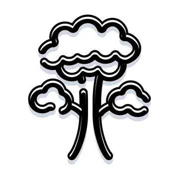 Tree icon representing nature environment and ecology Stock Illustration