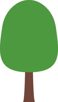 Tree icon, simple silhouettes. Flat trees set, pines, spruces, conifers Stock Illustration