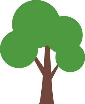 Tree icon, simple silhouettes. Flat trees set, pines, spruces, conifers Stock Illustration