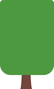 Tree icon, simple silhouettes. Flat trees set, pines, spruces, conifers Stock Illustration