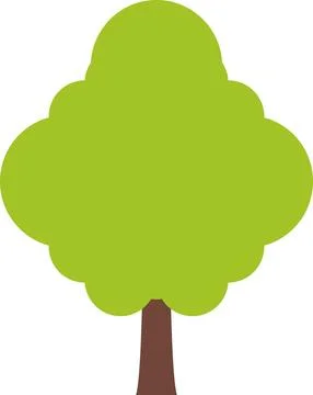 Tree icon, simple silhouettes. Flat trees set, pines, spruces, conifers Stock Illustration