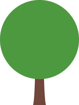 Tree icon, simple silhouettes. Flat trees set, pines, spruces, conifers Illustrazione stock