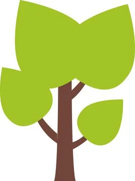 Tree icon, simple silhouettes. Flat trees set, pines, spruces, conifers Illustrazione stock