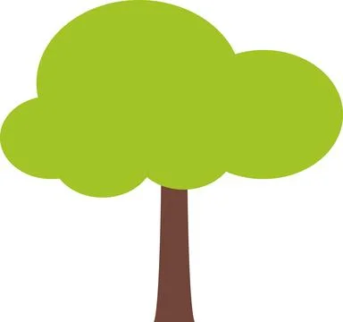 Tree icon, simple silhouettes. Flat trees set, pines, spruces, conifers Illustrazione stock