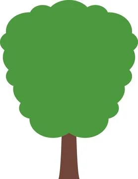 Tree icon, simple silhouettes. Flat trees set, pines, spruces, conifers Illustrazione stock