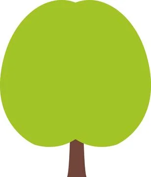 Tree icon, simple silhouettes. Flat trees set, pines, spruces, conifers Stock Illustration