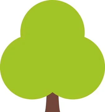 Tree icon, simple silhouettes. Flat trees set, pines, spruces, conifers Stock Illustration