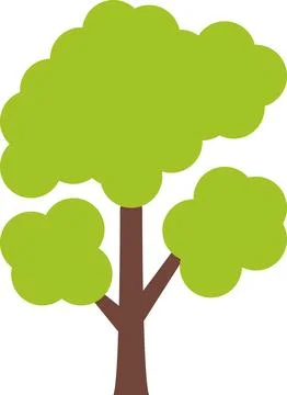 Tree icon, simple silhouettes. Flat trees set, pines, spruces, conifers Stock Illustration