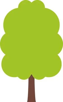 Tree icon, simple silhouettes. Flat trees set, pines, spruces, conifers Illustrazione stock
