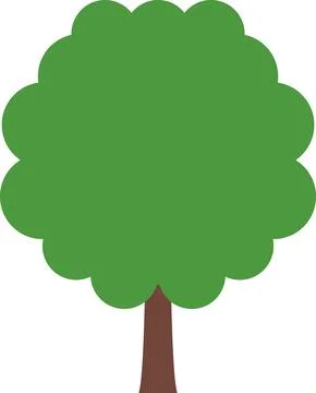 Tree icon, simple silhouettes. Flat trees set, pines, spruces, conifers Stock Illustration