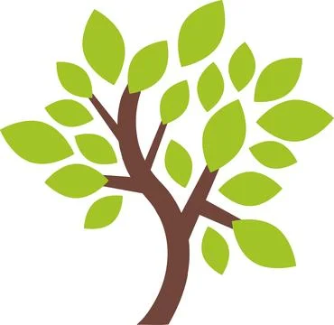 Tree icon, simple silhouettes. Flat trees set, pines, spruces, conifers Stock Illustration