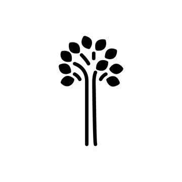 Tree icon. Simple style green energy poster background symbol. Tree brand l.. Stock Illustration