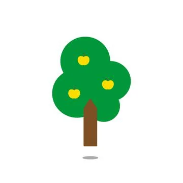 Tree Icon Single Stock Illustration