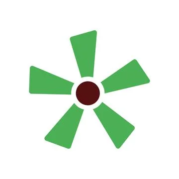 Tree icon solid green brown Illustrazione stock