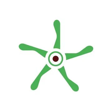 Tree icon solid green brown Illustrazione stock