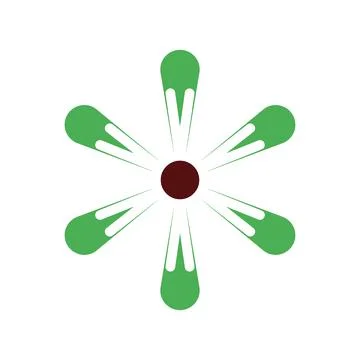 Tree icon solid green brown 库存插图